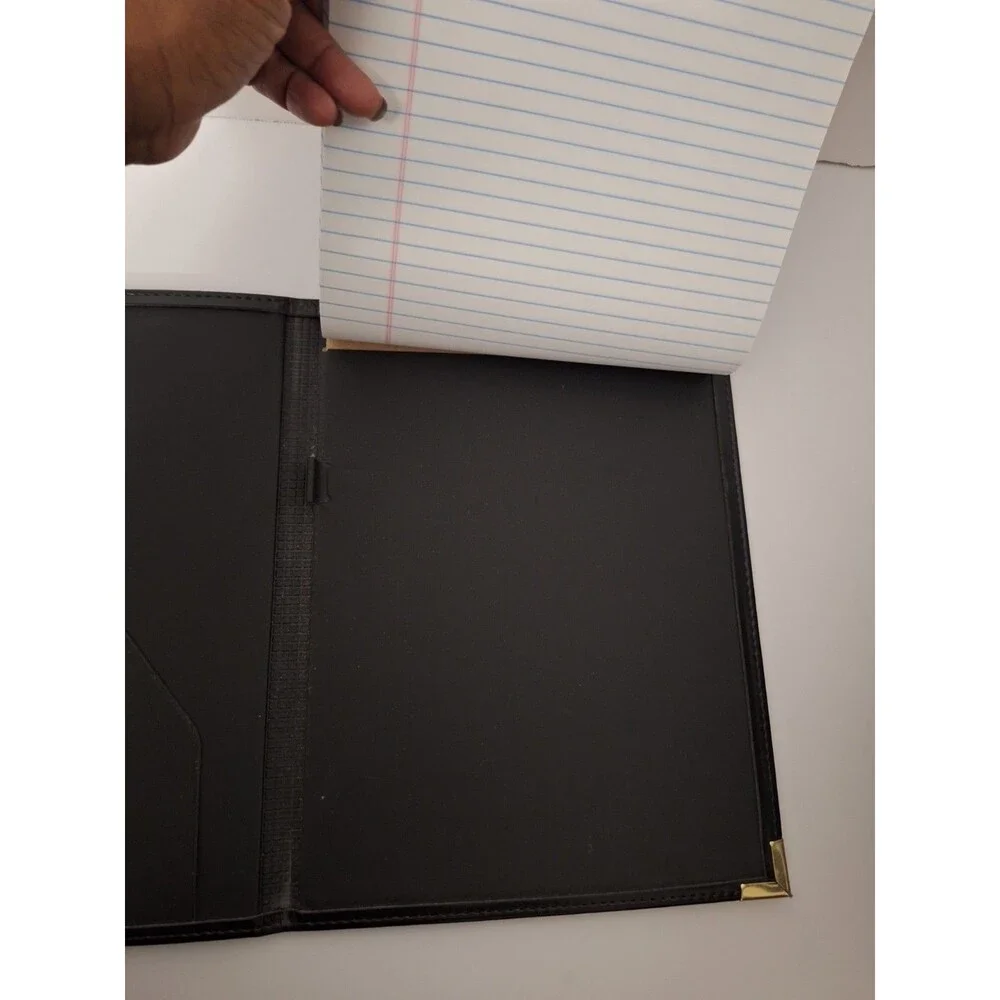 VTG Smithline Beechman Pharmaceuticals Leather Notepad Portfolio Folder Binder